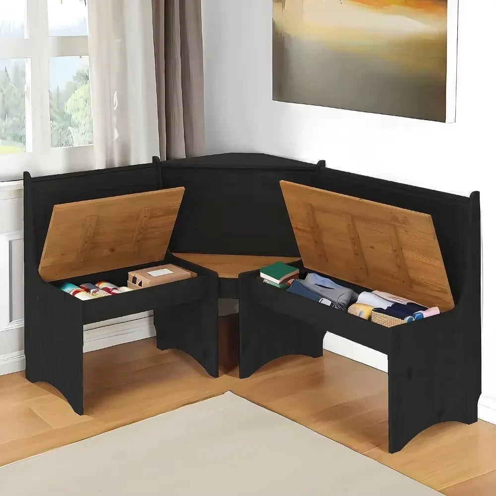 Breakfast Nook Corner Dining Table Set Space-Saving for 5 People