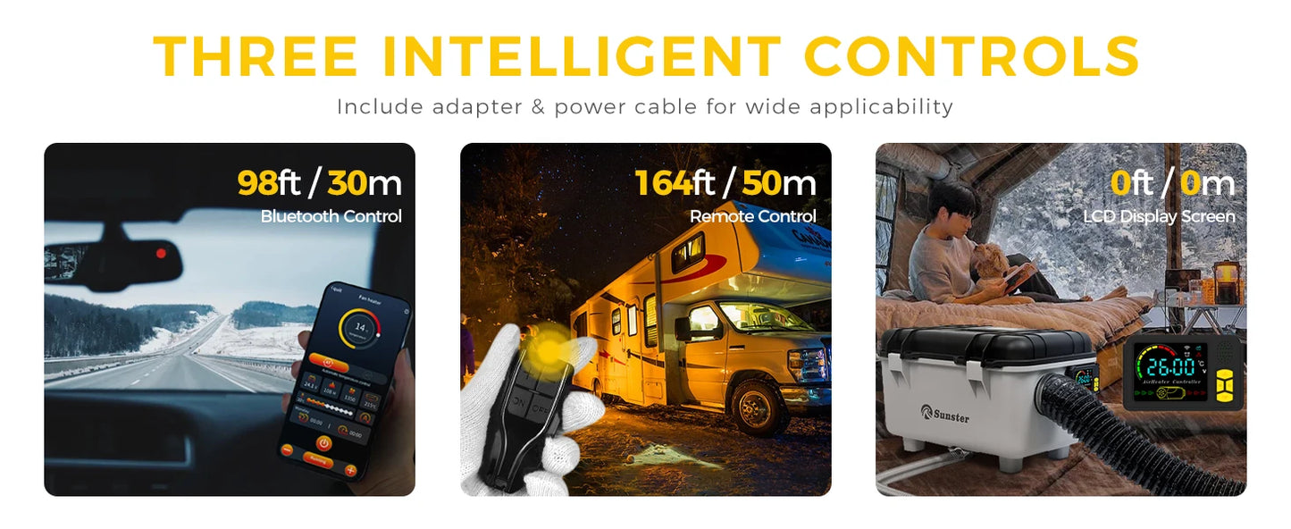 8KW Diesel Air Heater Bluetooth Control for RV Truck Car Tent Heating