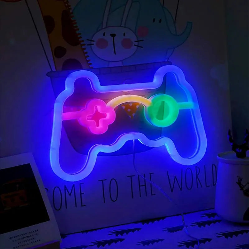 LED Game Neon Sign Gamepad Controller Wall Light Decor for Gamers