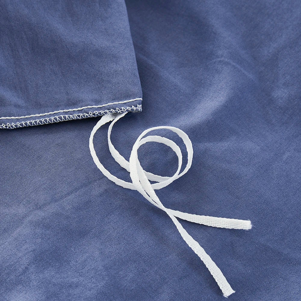 Boho Duvet Cover All Seasons Solid Color Chic Home Bedding Set