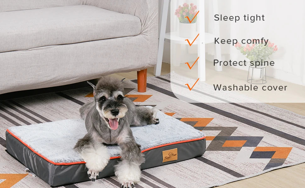 Large Orthopedic Dog Bed Washable Foam Cushion for Pets