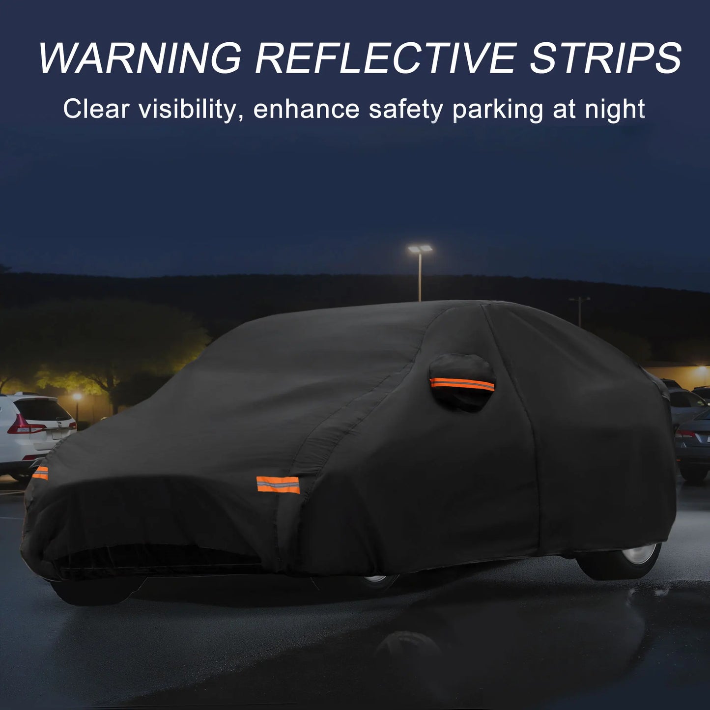 Uxcell Car Cover for Kia K5 with Left Side Door Zipper 210D-PU