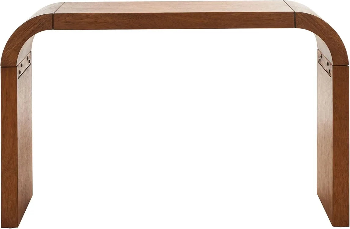 Home Collection Liasonya Modern Waterfall Curved Console Table Fully Assembled