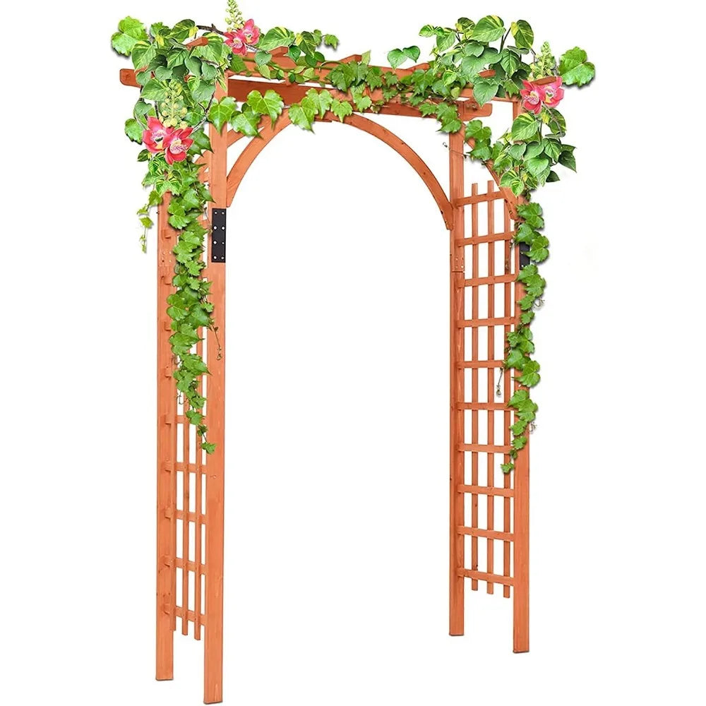 Wooden Garden Trellis Pergola 85 inch Arbor Wedding Arch Ceremony Decor