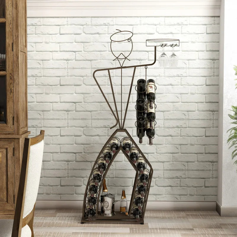 Unique Design Wine Bakers Rack Freestanding Storage Solution for Home