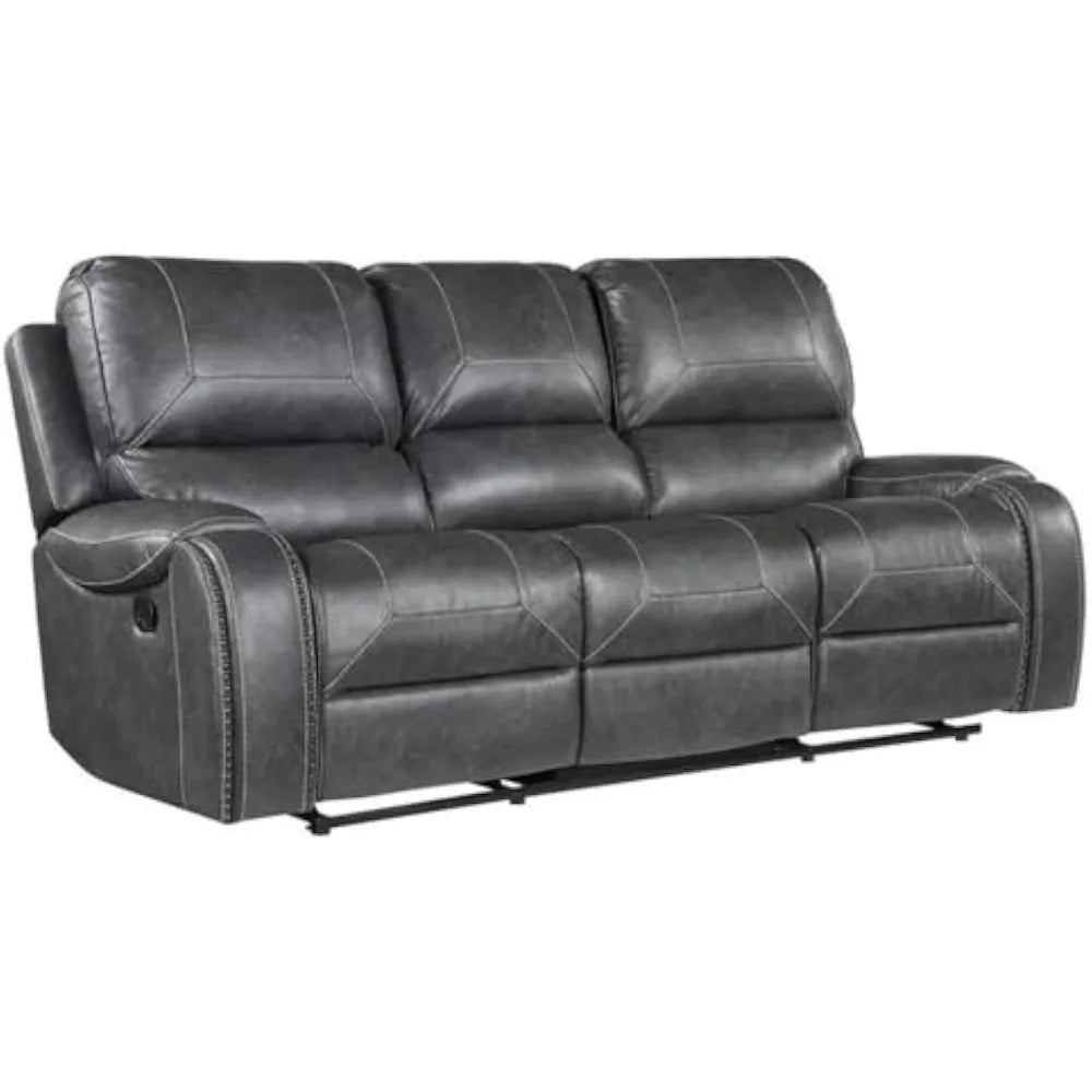 Ljustra Keily Manual Motion Double Reclining Sofa with USB Charging