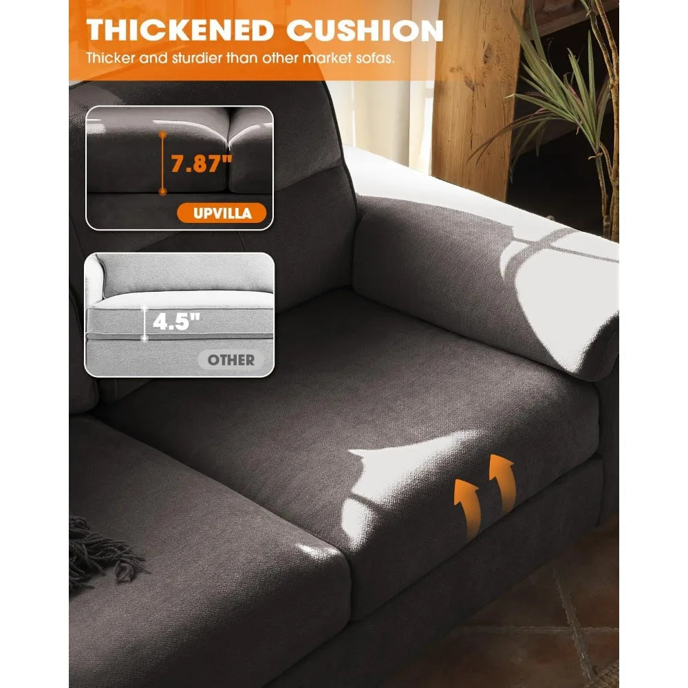 Ljustra Modern 71.25" Sofa Couch Deep Seat Sleeper Loveseat