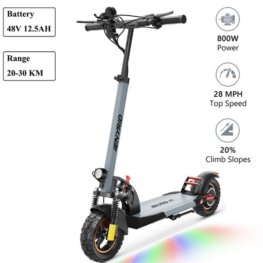 Electric Scooter 800W Motor 25MPH Folding E Scooter with Dual Braking