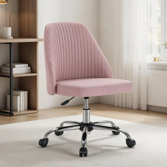 Ljustra Simple Deluxe Armless Office Desk Chair Modern Swivel Chair