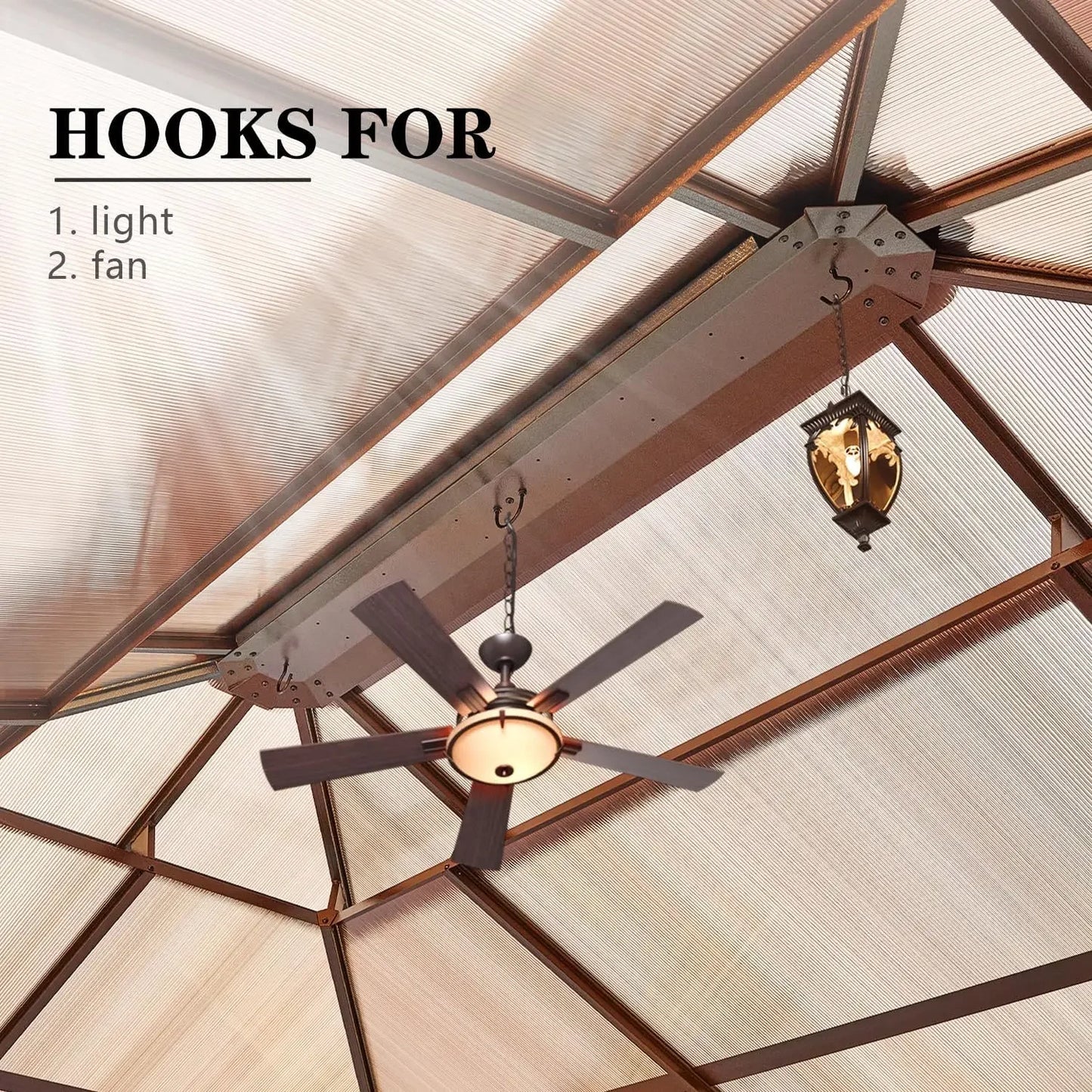 10x13 Hardtop Gazebo Outdoor Polycarbonate Canopy Aluminum Frame Pavilion