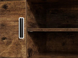 TV Stand for 55 Inch TV with Adjustable Shelf and 2 Cabinets