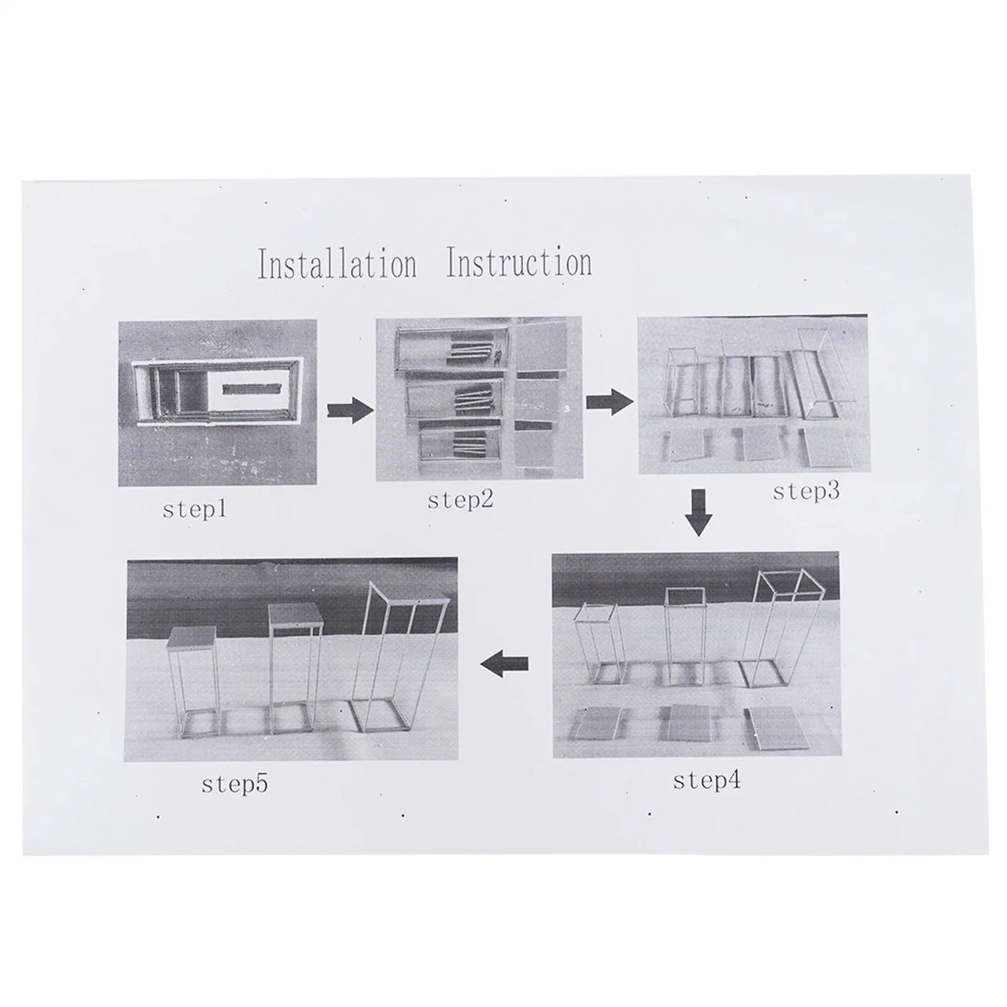 Set of 3 Metal Square Flower Stands Plant Holders for Home Wedding Decor