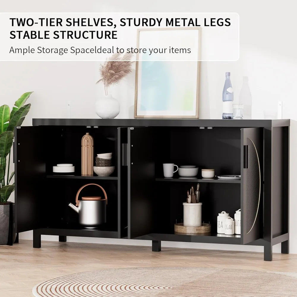 Buffet Cabinet Sideboard Mid Century Modern Storage Accent Credenza