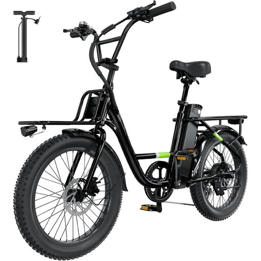 U7 Electric Bike 1000W 55 Miles Range 20mph Cargo Ebike Adults