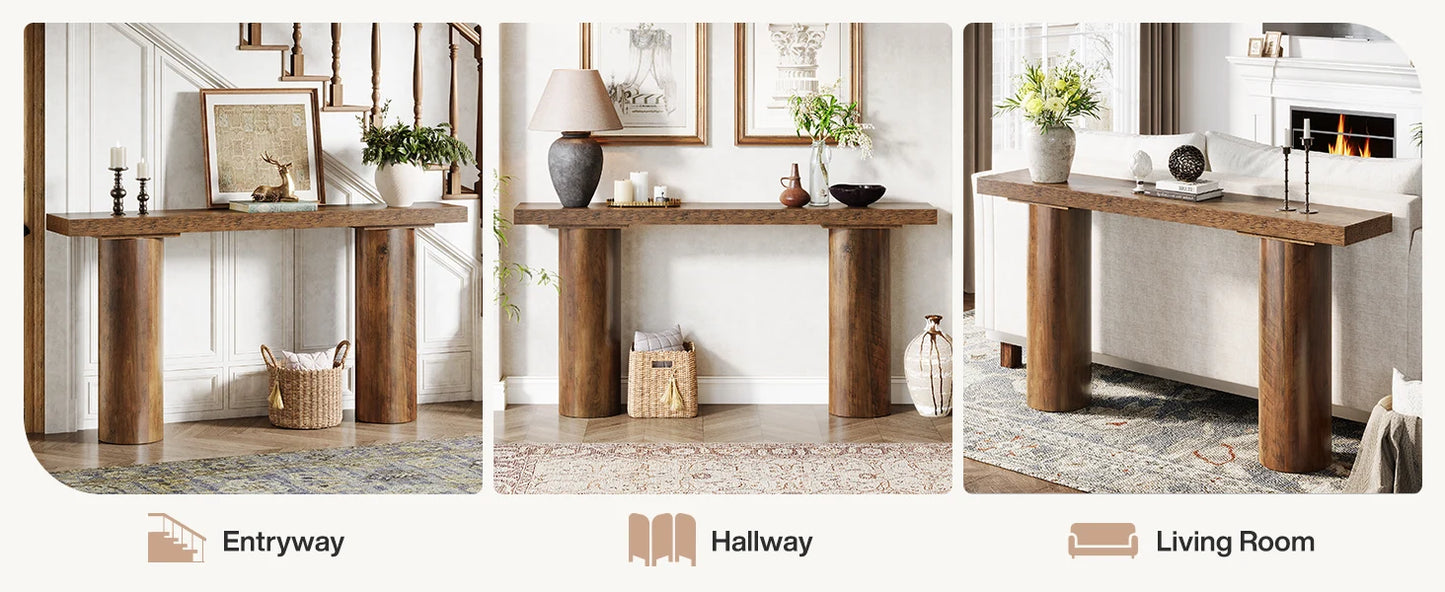 Ljustra 63" Long Bar Table Narrow Kitchen Counter Height Pub Table