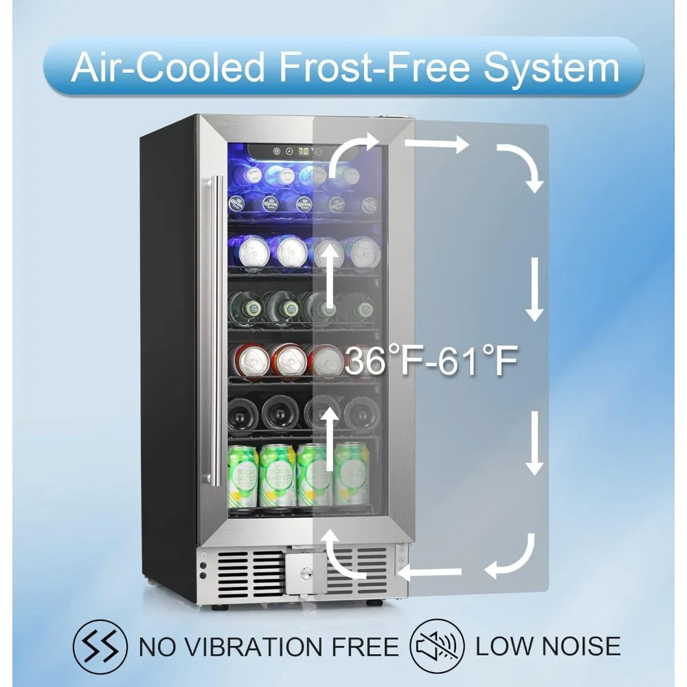 15 Inch Beverage Refrigerator Cooler 2.9 Cu.Ft Wine Cooler 115 Cans