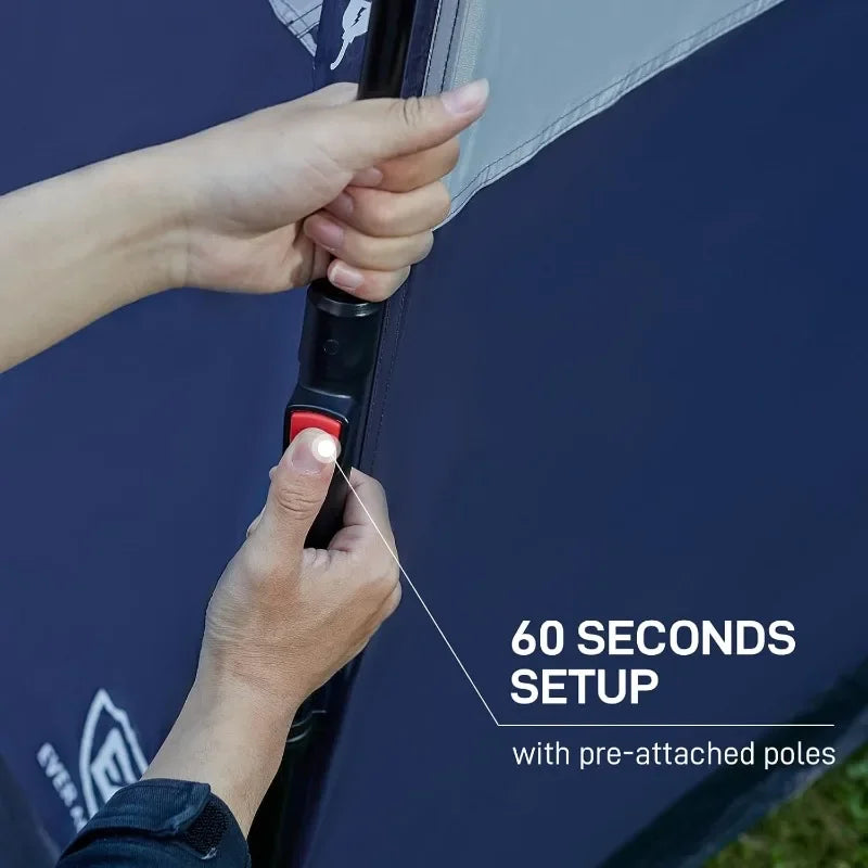 Ljustra 6 Person Blackout Camping Tent Instant Setup Waterproof Cabin