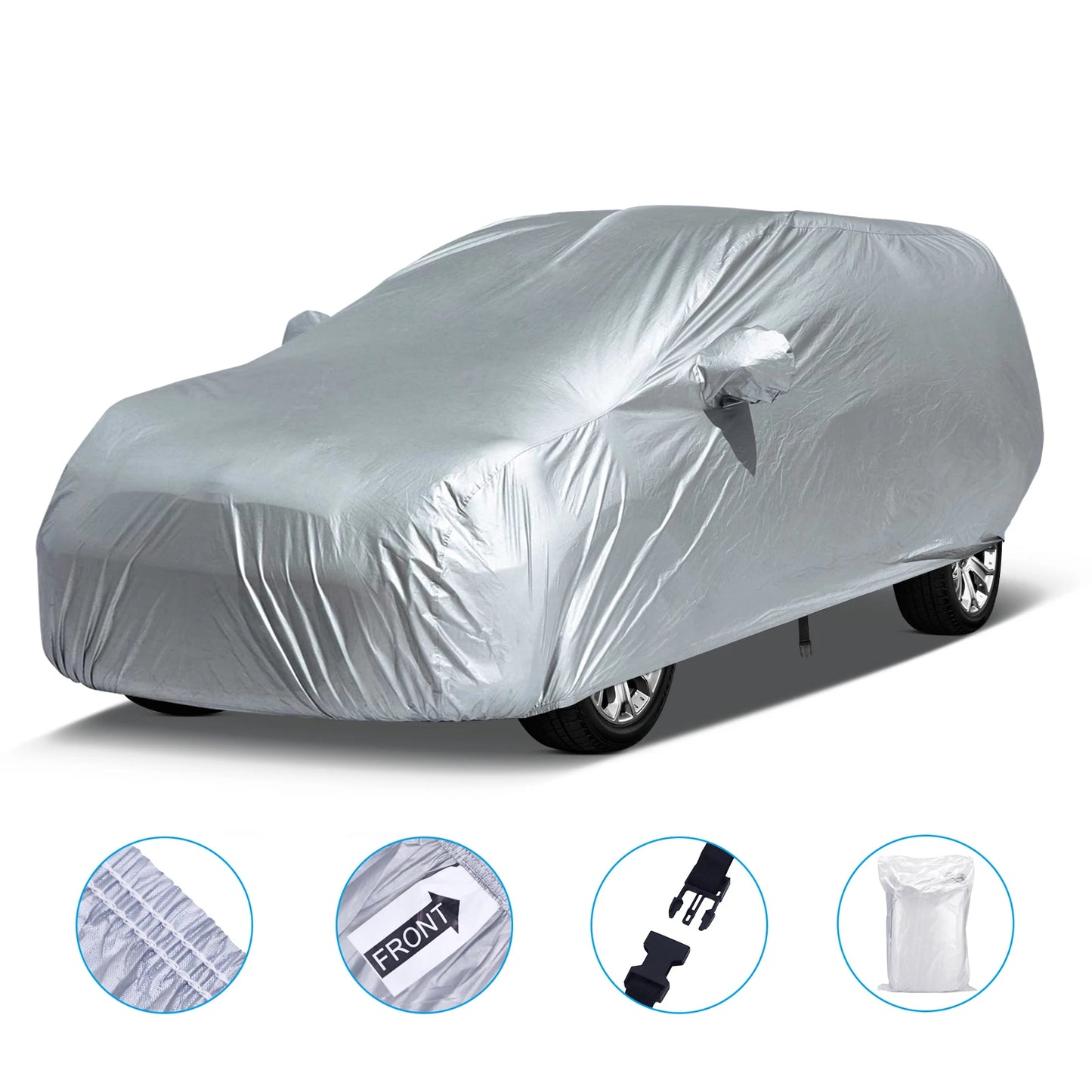 Universal SUV Sedan Full Car Cover Waterproof UV Snow Dust Protection