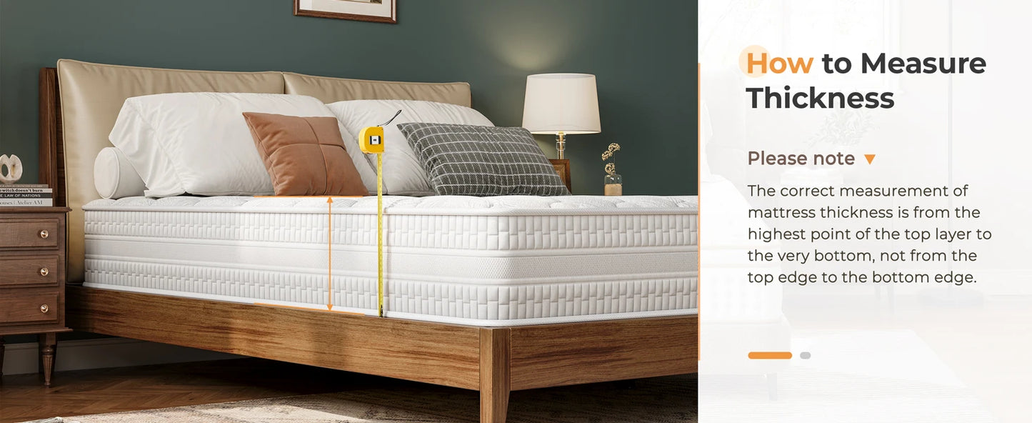 Ljustra Hybrid Queen Size Mattress Memory Foam Pocket Spring