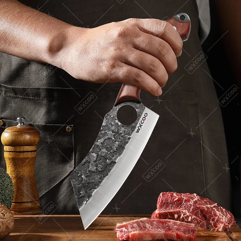 Professional Stainless Steel Kitchen Knife Set Butcher Cleaver Paring Knife