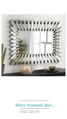 Modern Arched Wall Mirror 20x30 Aluminum Frame Bedroom Decor