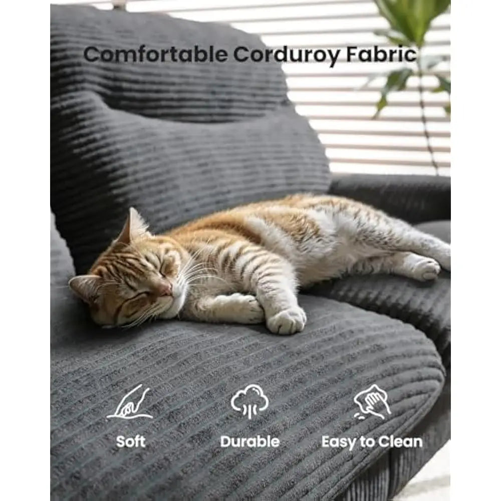 Ljustra 66 Inch Adjustable Backrest Armrests Futon Sofa Bed Sleeper