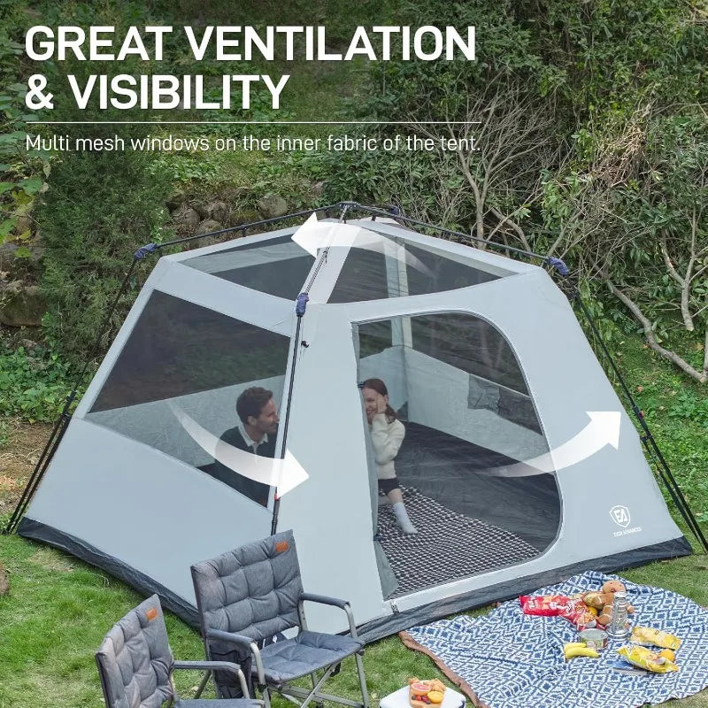 Ljustra Blackout 6 Person Camping Tent Instant Family Cabin Tent