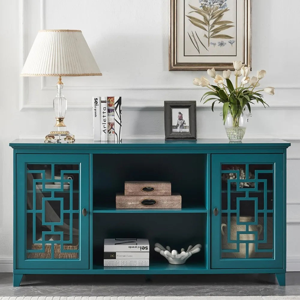 60 Inch Sideboard Buffet Table Storage Cabinet Console Table with Doors