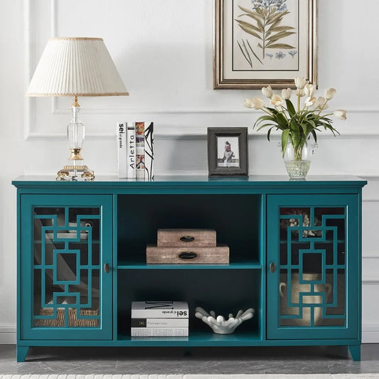 60 Inch Sideboard Buffet Table Storage Cabinet Console Table with Doors