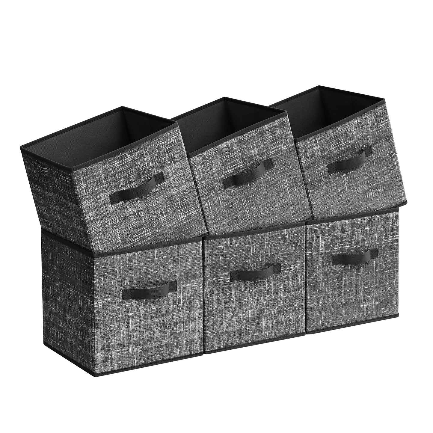 Ljustra Storage Cubes Set of 6 Foldable Non-Woven Fabric Bins Organizers