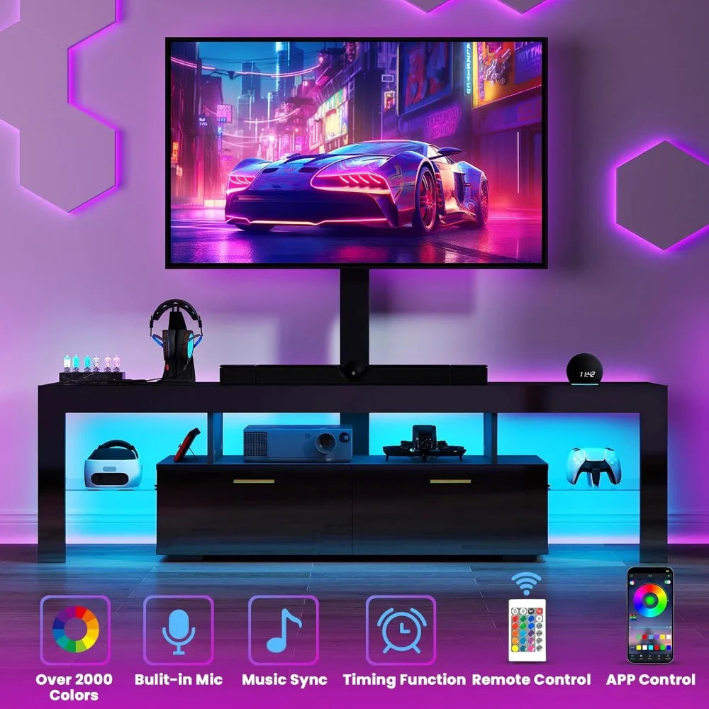 Ljustra TV Stand with Mount for 75 inch LED TVs Modern Entertainment Center