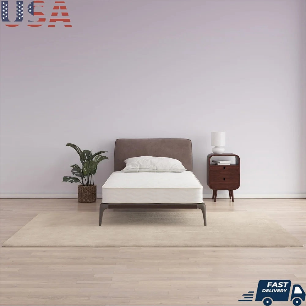 Medium Firm Twin Mattress Flippable Eco-Friendly 6 Inch Comfort
