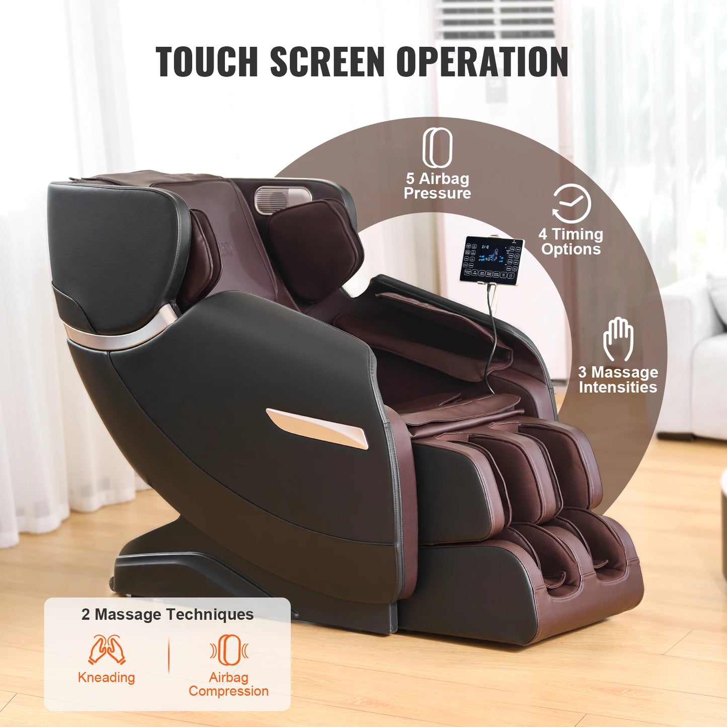 SucceBuy Full Body Zero Gravity Massage Chair Bluetooth Heating Recliner