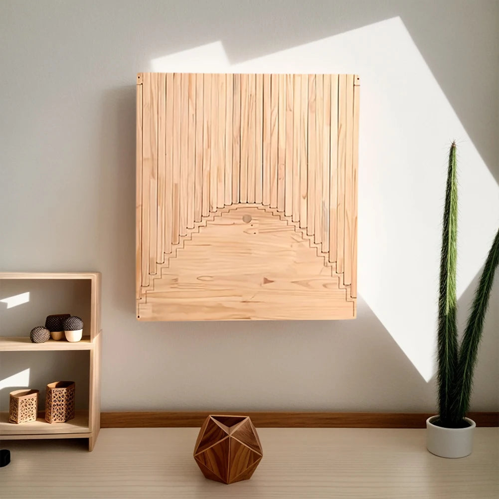 Minimalist Wall Mounted Computer Desk Solid Wood Folding Office Table