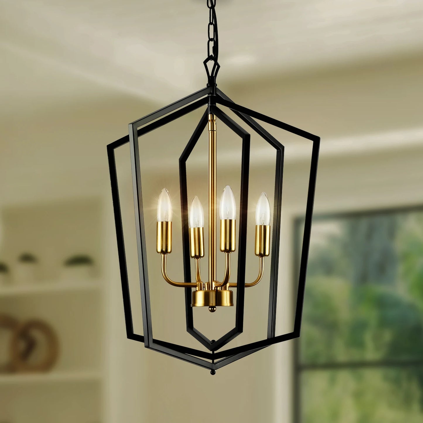 Luxury 4 Light Chandeliers Industrial Pendant Lighting Kitchen Dining Room