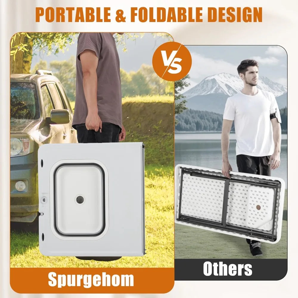 Portable Fish Cleaning Table with Sink and Faucet for Camping