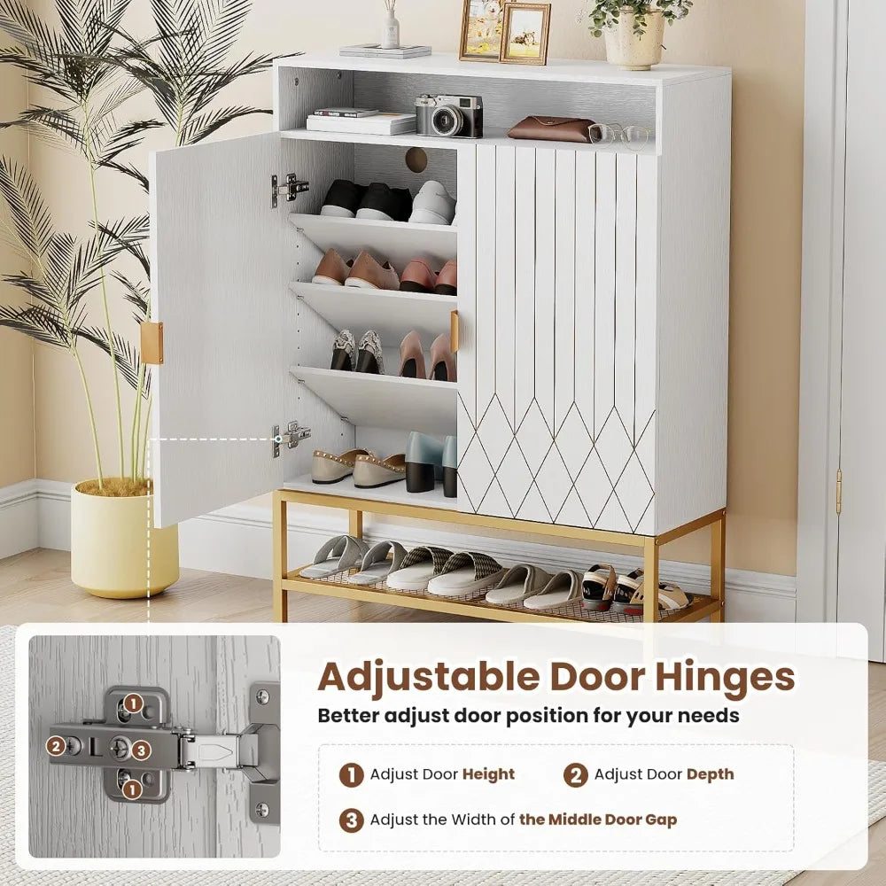 7-Tier Shoe Storage Cabinet Modern Shoe Rack Organizer Freestanding