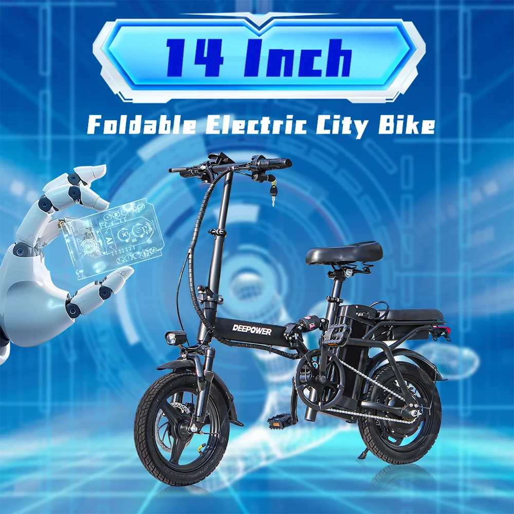 Ljustra 14 Inch Foldable Electric Bicycle 400W Motor City Commuting EBike
