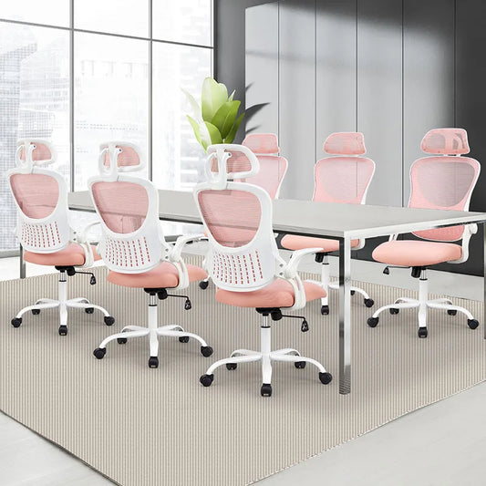 Ergonomic Office Chair Swivel High Back Adjustable Lumbar Support Wheels