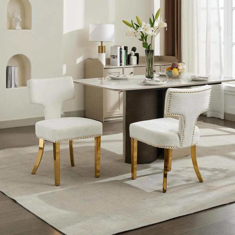 Ljustra Mid-Century Modern Counter Height Bar Stools Set of 2 Kitchen Chairs