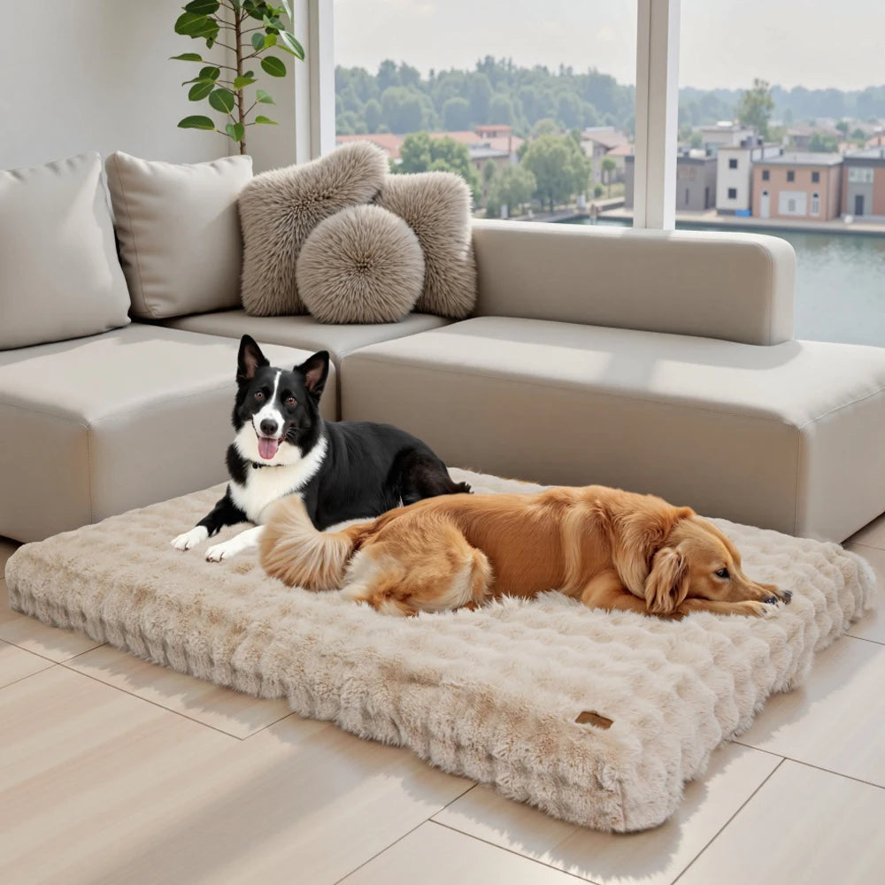 Ultra Plush Dog Bed Soft Pet Cushion Washable Mattress for Large Dogs