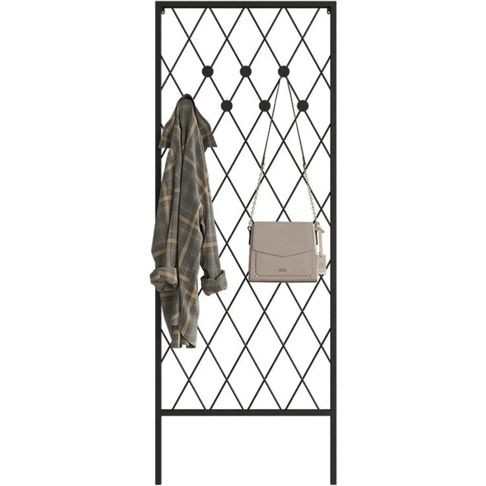 Simple Metal Coat Stand Corner Garment Rack Entryway Storage Organizer