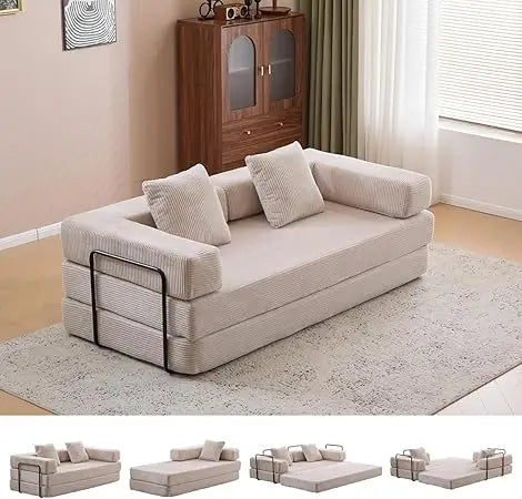 Ljustra 4-in-1 Convertible Folding Sleeper Sofa Bed Couch
