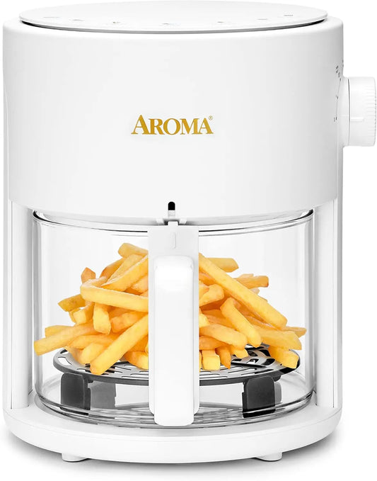 Ljustra Glass Air Fryer Countertop Convection Oven 3 Quart 360Crispy Technology