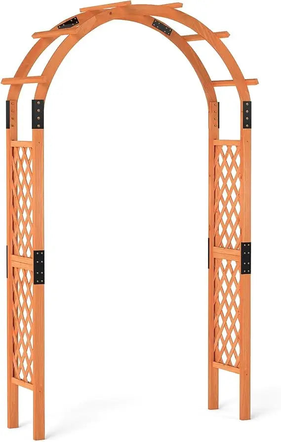 Moccha 7.7 FT Garden Arbor Wooden Trellis for Climbing Plants Outdoor
