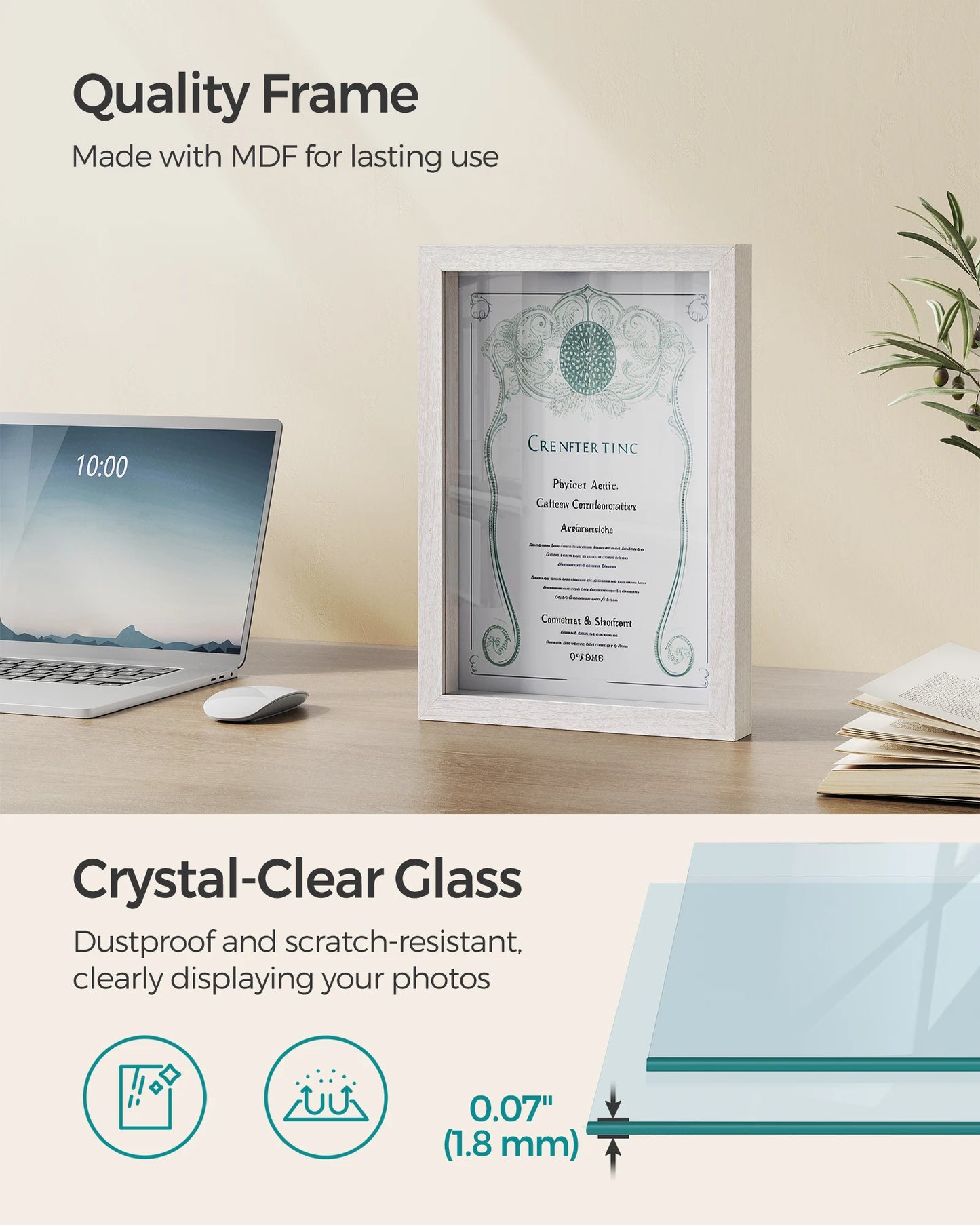 Ljustra Shadow Box Frame Set of 2 Memory Display Case for Desk Wall Decor