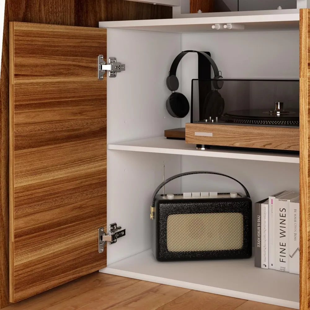 L-Shaped Home Office Desk with Storage 3 Drawers 2 Shelves Modern Design