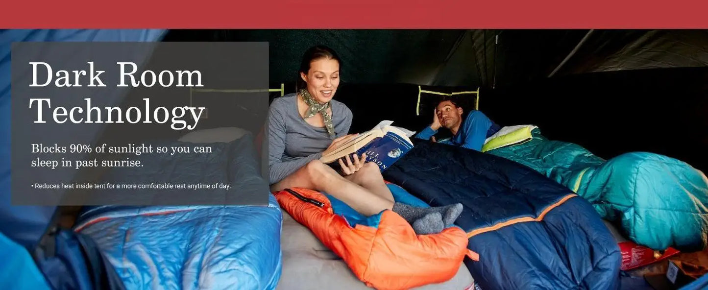 8-Person Family Camping Tent Weatherproof Easy Setup Airbeds