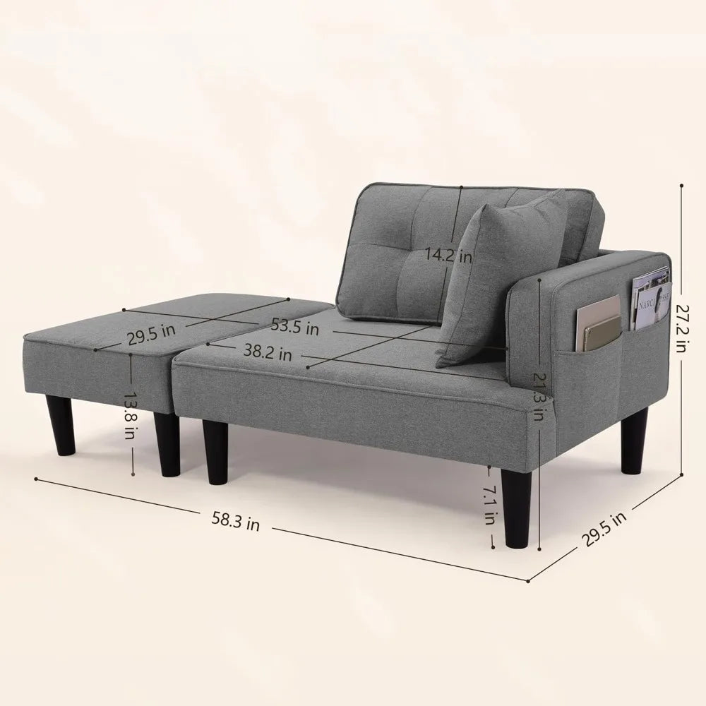 Ljustra Recliner Sofa Bed Convertible Sectional Couch Modern