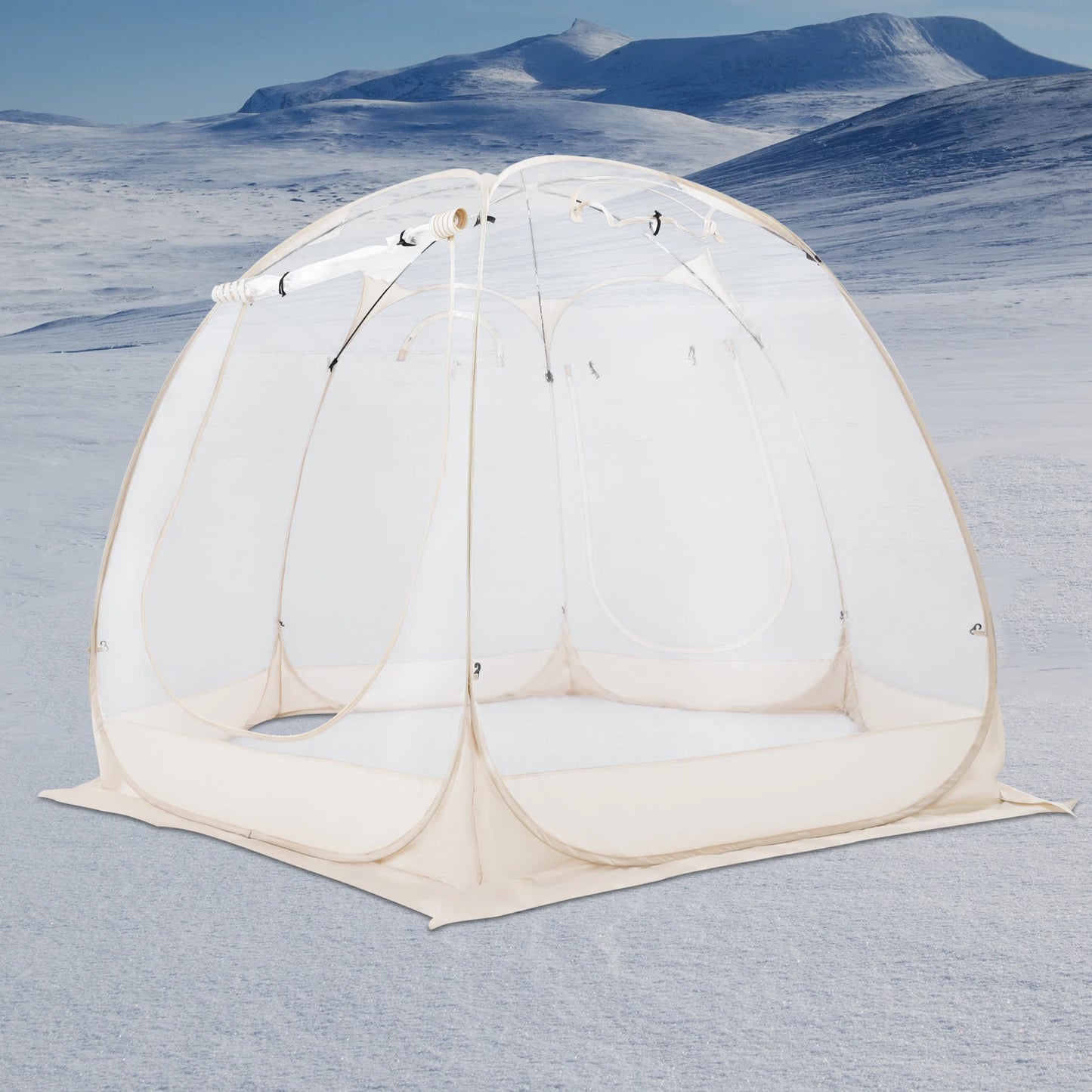 3M PVC Clear Camping Tent Freestanding Garden Tent for Outdoor Use